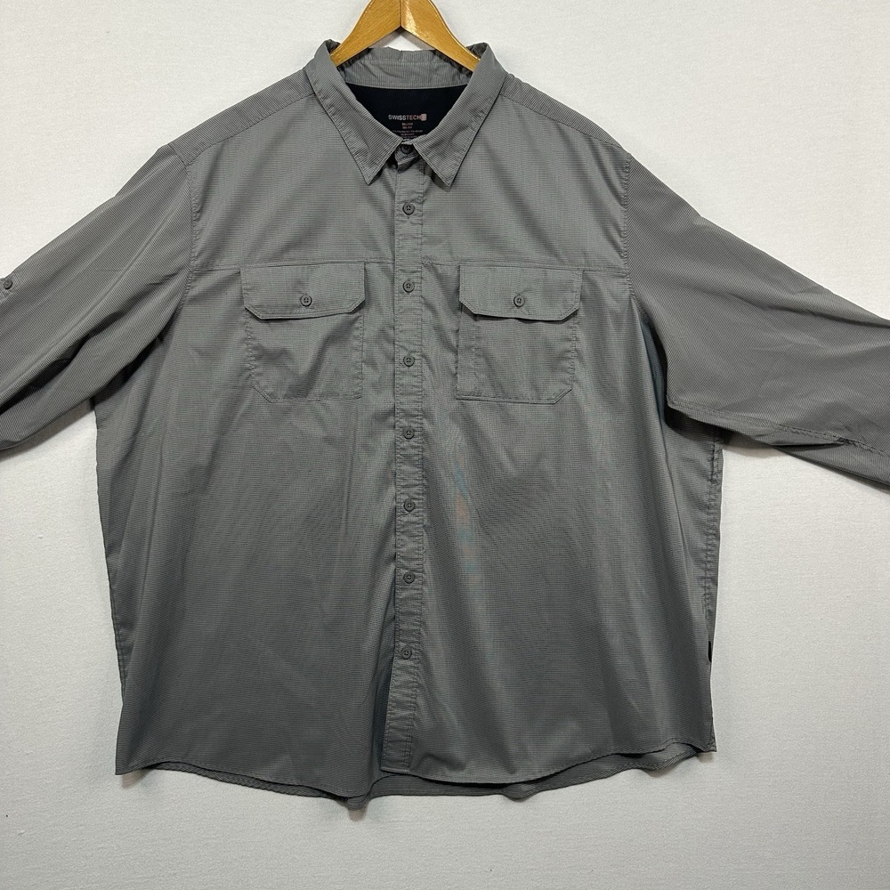 Swiss Tech Men's 3XL (54-56)‎ Grey Check Vented